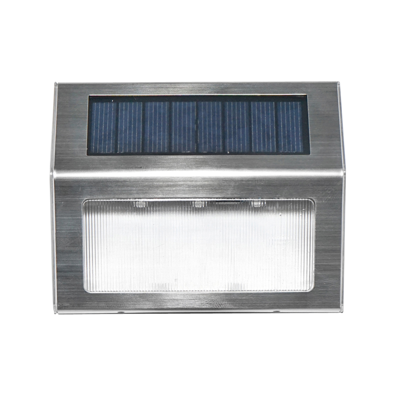 Lampa LED 3x0,06W pentru scari si gard cu panou solar 4W, baterie 3.2V si carcasa inox satinat Breckner Germany – imagine 3