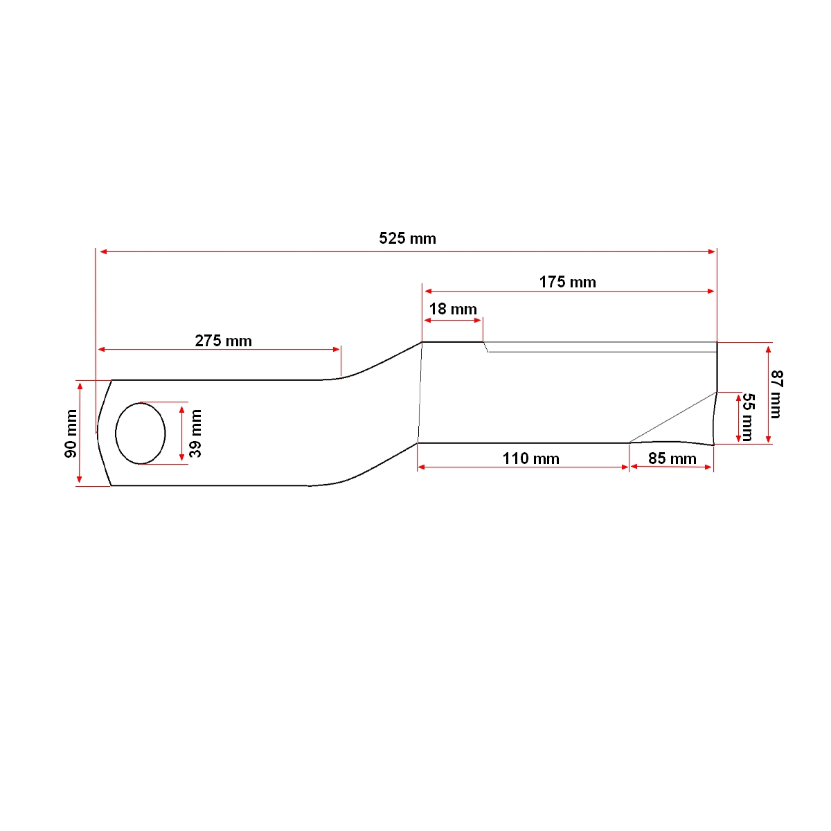 Cutit 530mm pentru tocatoare Breckner Germany TB85 9GX-1.8 – imagine 5