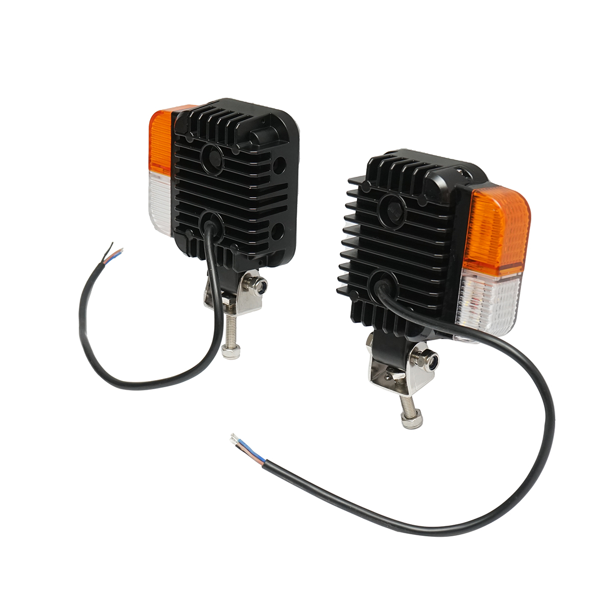 Set faruri universale tractor stanga si dreapta cu LED 10-80V, temperatura culoare 6000K, pozitii 3W LED si semnalizare 3W LED Breckner Germany – imagine 3