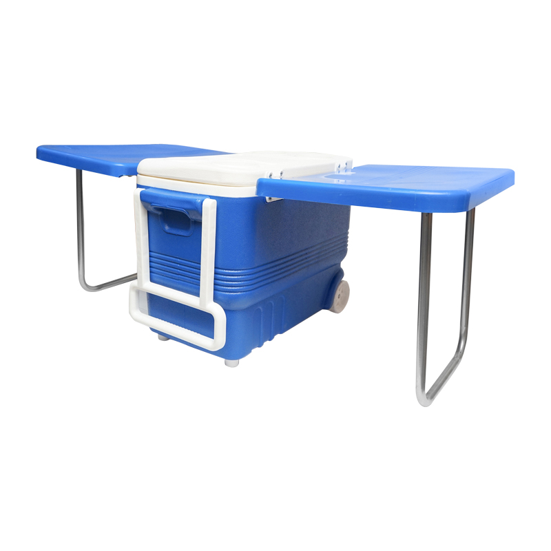 Lada frigorifica pentru picnic 45L albastra cu masa 610x405x445mm  Breckner Germany – imagine 2