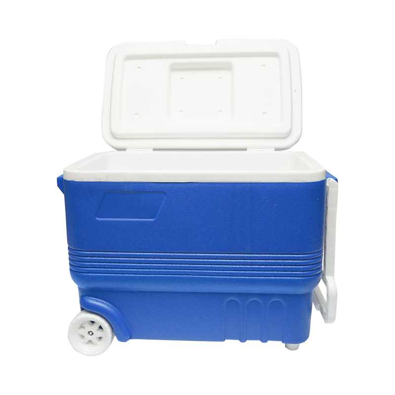 Lada frigorifica pentru picnic 45L albastra cu roti 610x330x440mm Breckner Germany – imagine 2