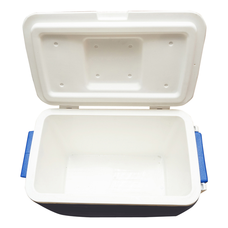 Lada frigorifica pentru picnic 45L albastra cu roti 610x330x440mm Breckner Germany – imagine 3
