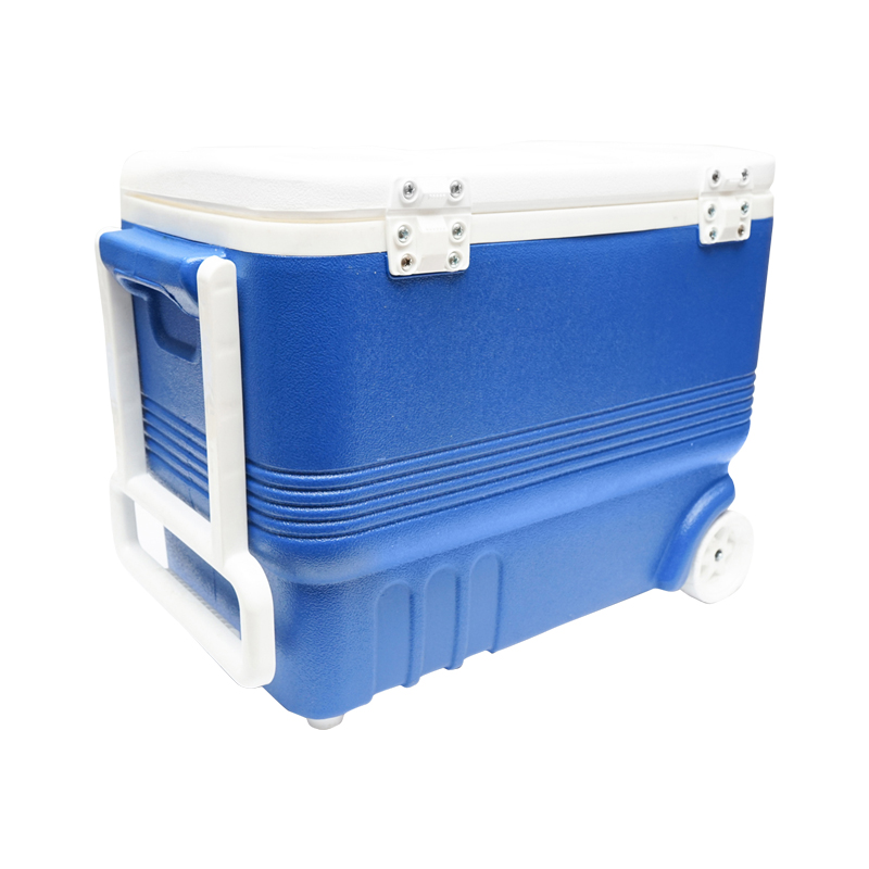 Lada frigorifica pentru picnic 45L albastra cu roti 610x330x440mm Breckner Germany – imagine 6