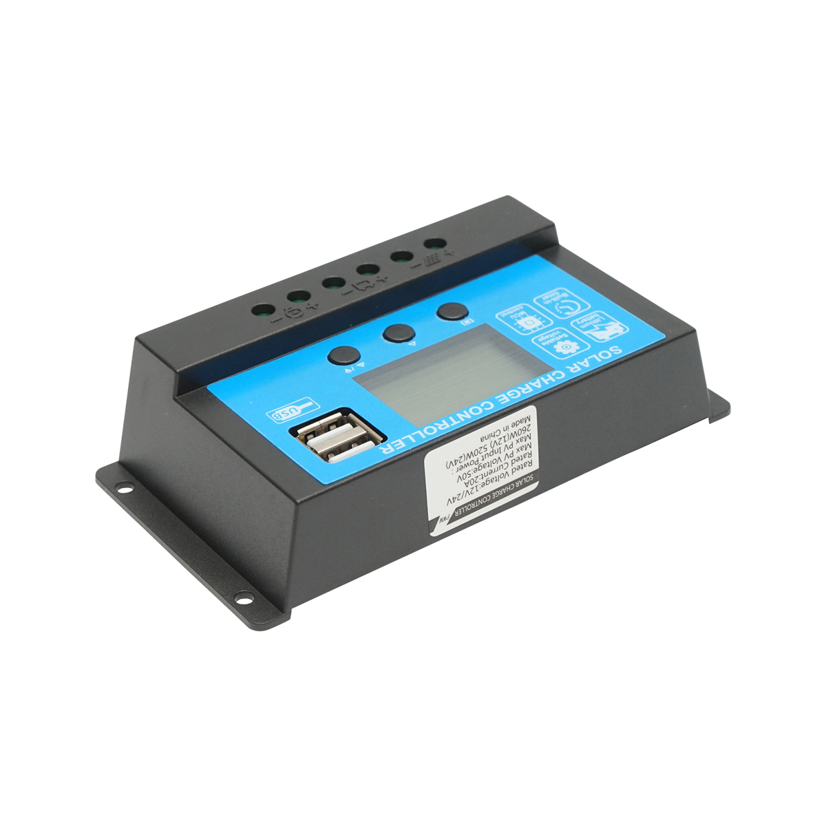 Regulator tensiune pentru panou solar 12/24V, 20A, 2X port USB Breckner Germany – imagine 3