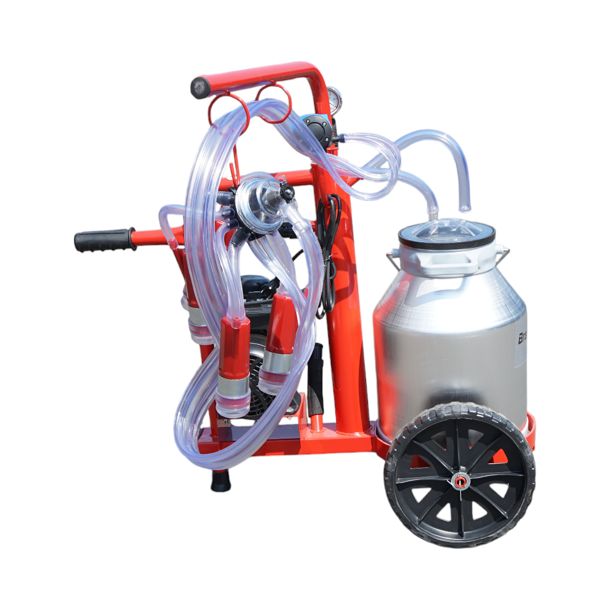 Aparat de muls vaci 1 post bidon 30L aluminiu cu vid in cadru(vacuum) Breckner Germany – imagine 5