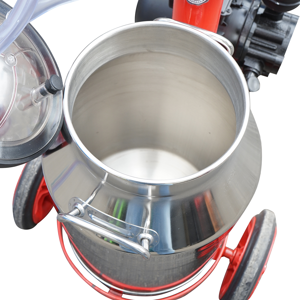 Aparat de muls vaci 1 post bidon 40L inox cu vid in cadru(vacuum) Breckner Germany – imagine 9