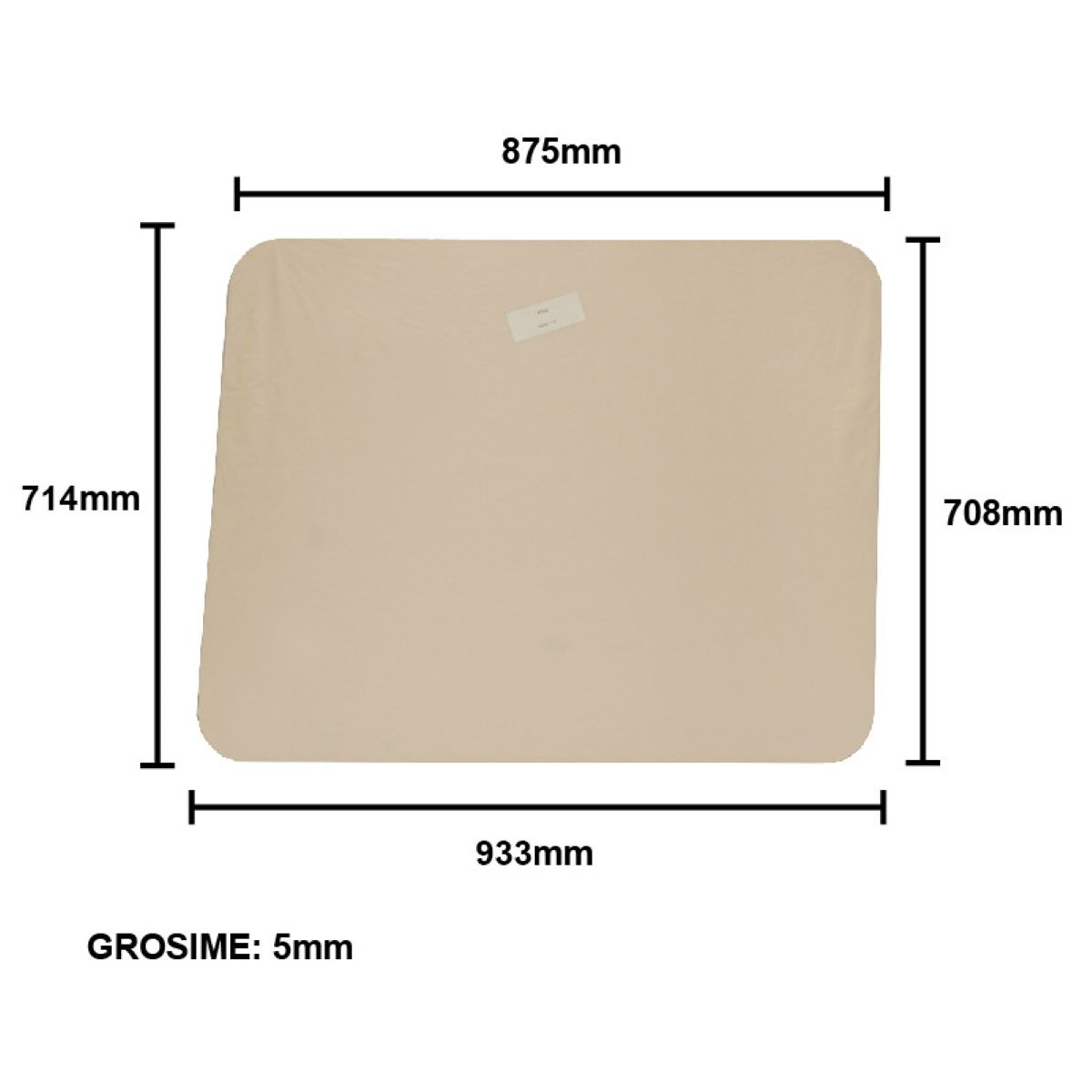 Geam 933x714x5mm lateral fix cabina patrata tip vechi UTB U-650