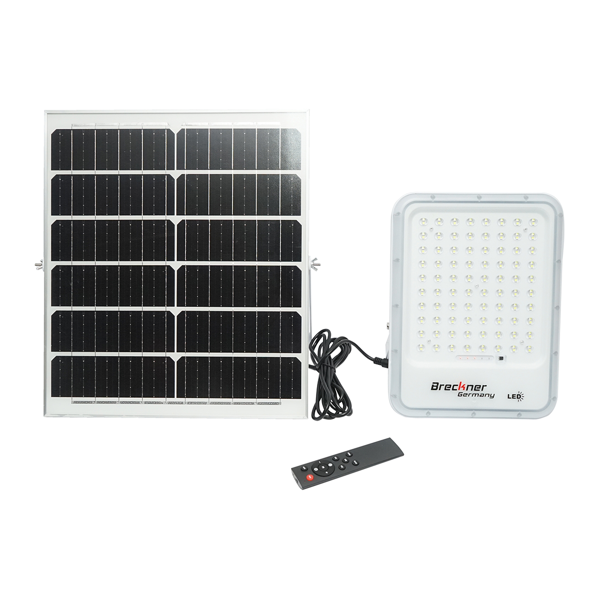 Proiector LED 200W cu panou solar 35W telecomanda, baterie 3,2V/30Ah Breckner Germany