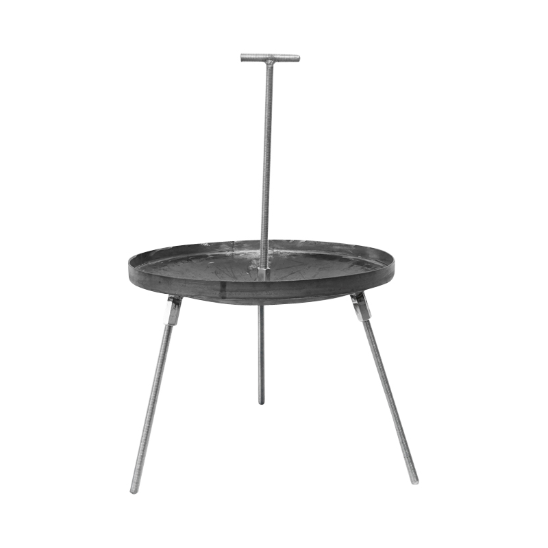 Disc pentru gratar cu margine din otel, 3 picioare si maner, 460 mm, cu stanta UTB