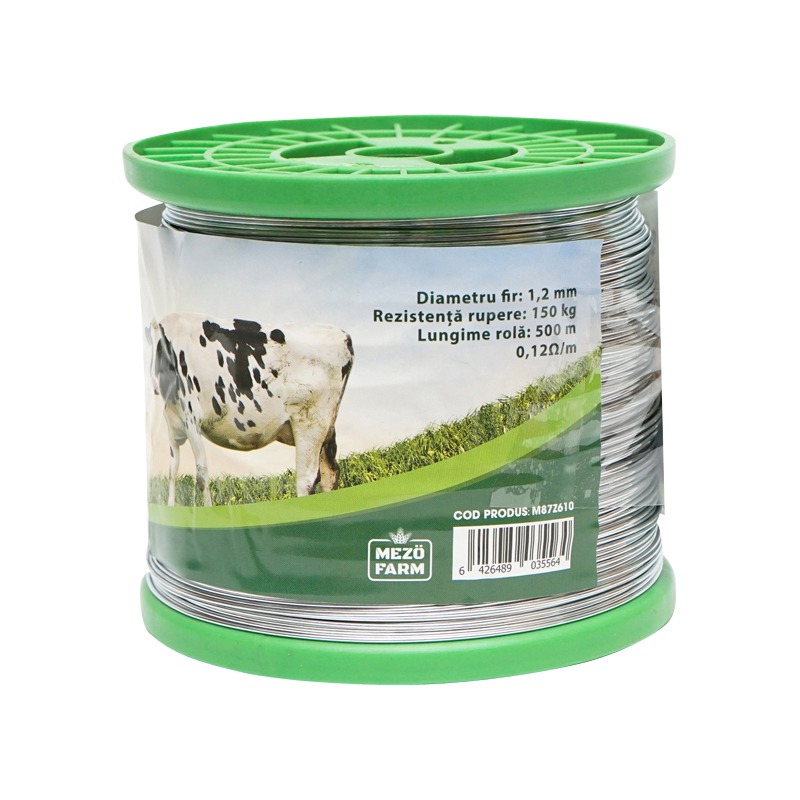 Sarma galvanizata pentru gard electric 1,2mm x 500m Mezofarm