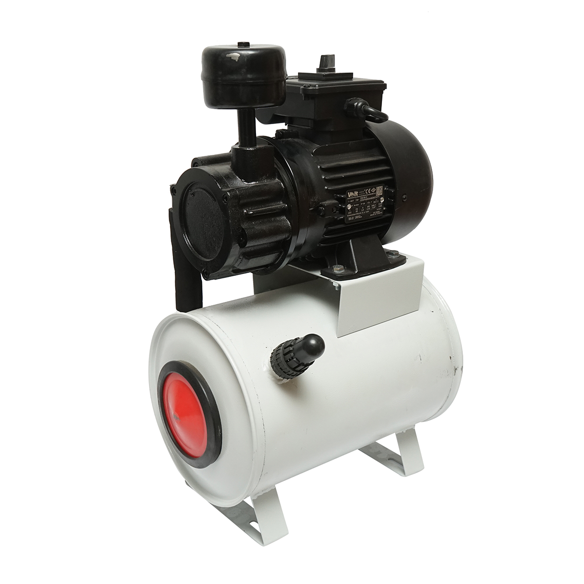 Pompa vacuum uscata cu motor 550W, 200L/min 1440rpm si rezervor pentru aparat de muls vaci Breckner Germany