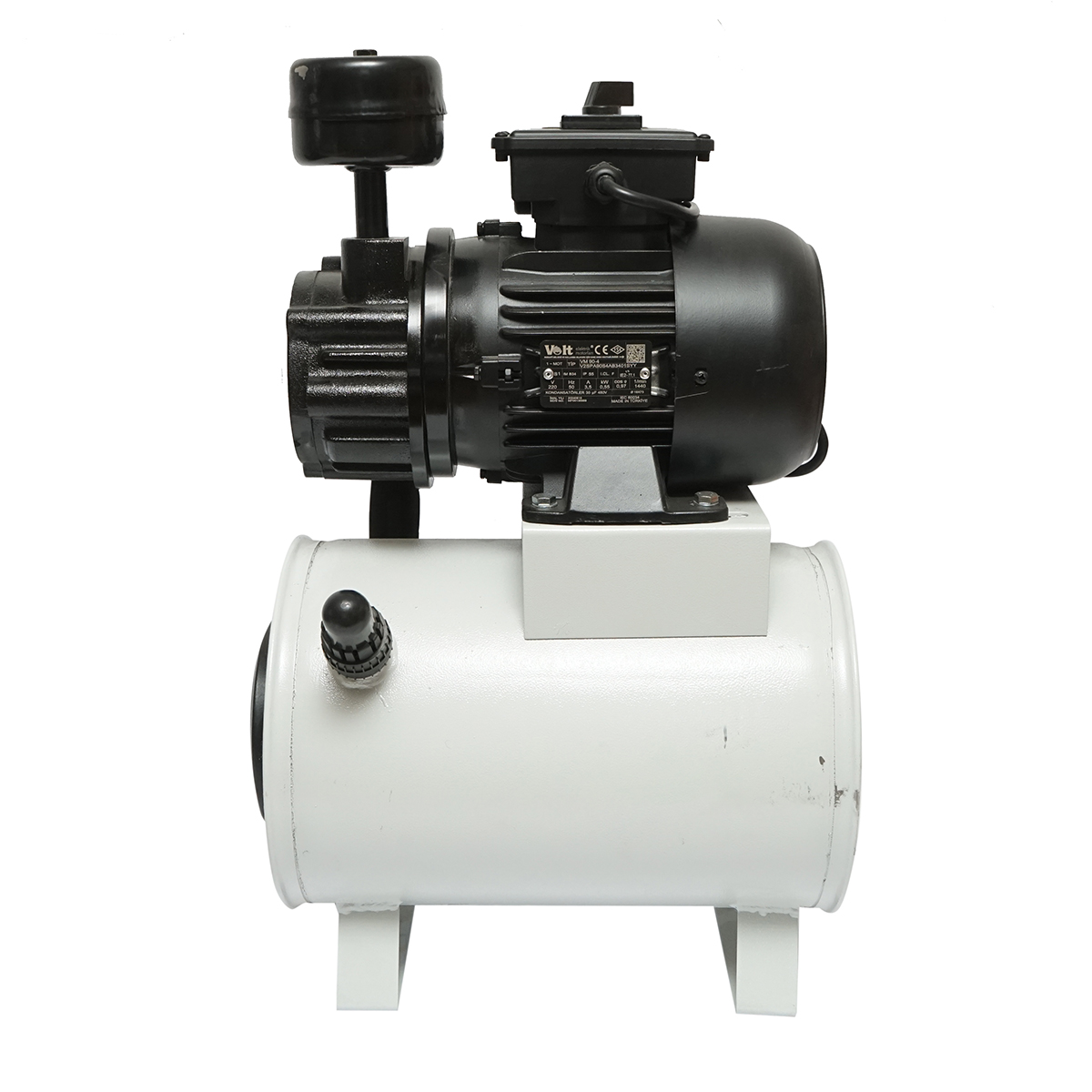 Pompa vacuum uscata cu motor 550W, 200L/min 1440rpm si rezervor pentru aparat de muls vaci Breckner Germany – imagine 2