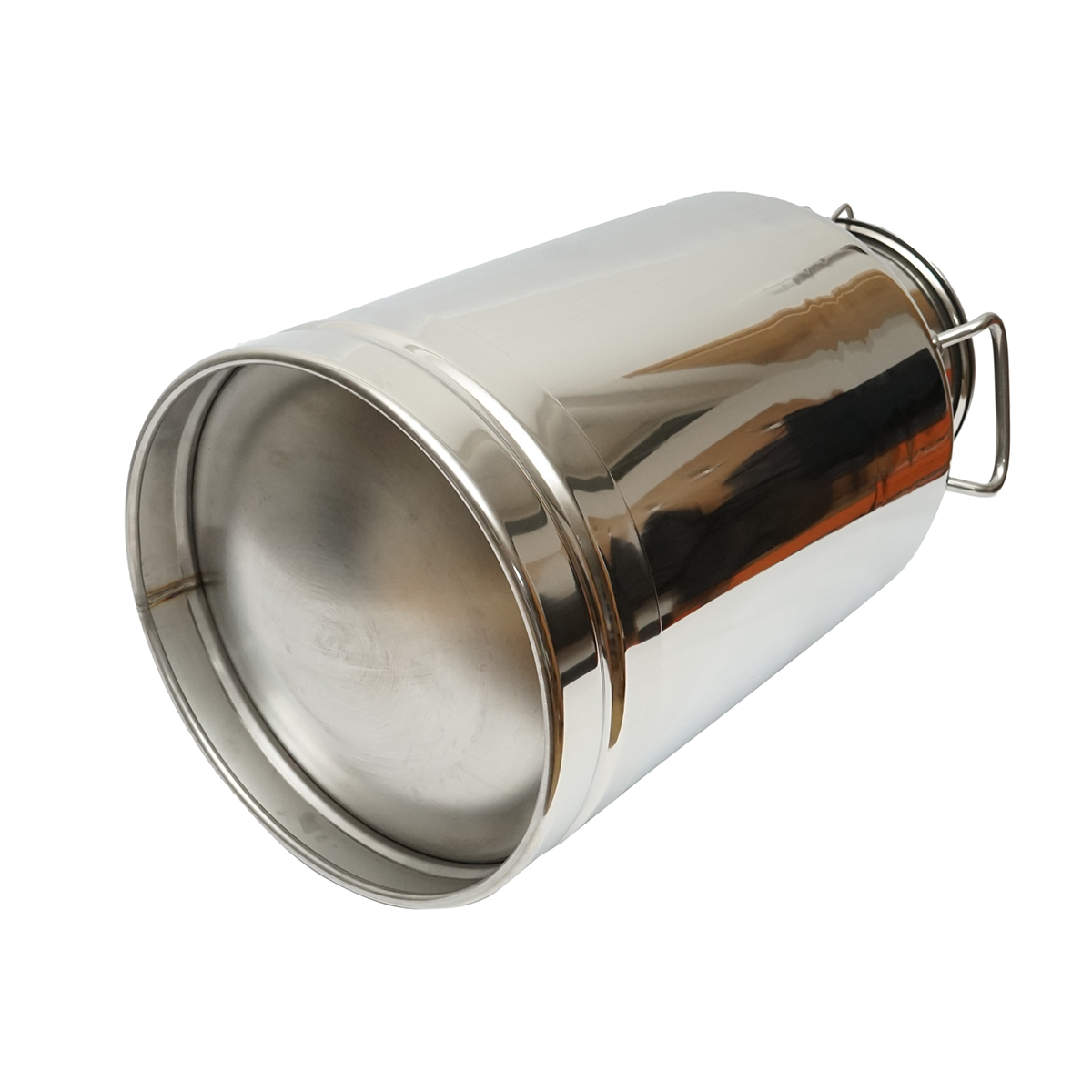 Bidon de inox pentru lapte cu capac 40L aparat de muls vaci Breckner Germany – imagine 3