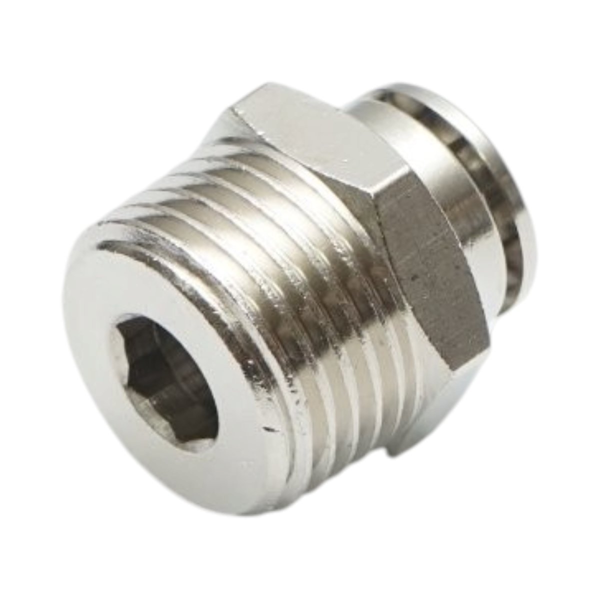 Mufa rapida dreapta metalica 10mm filet exterior 1/2
