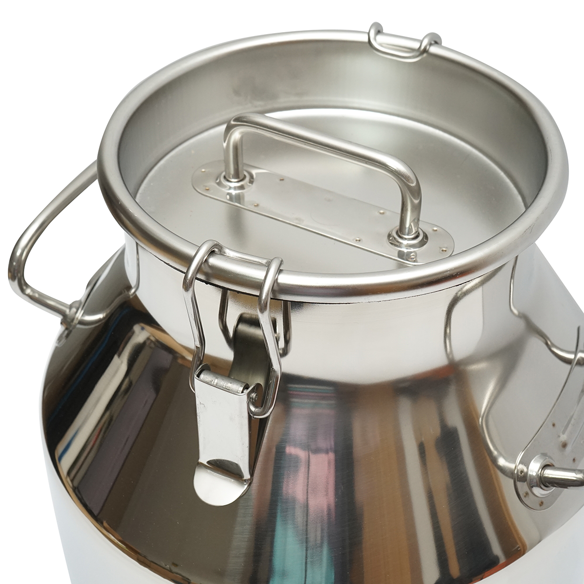 Bidon de inox pentru lapte cu capac 20L aparat de muls vaci Breckner Germany – imagine 4