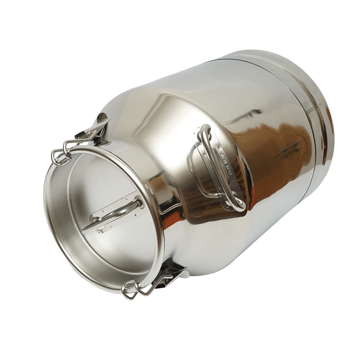 Bidon de inox pentru lapte cu capac 30L aparat de muls vaci Breckner Germany – imagine 2