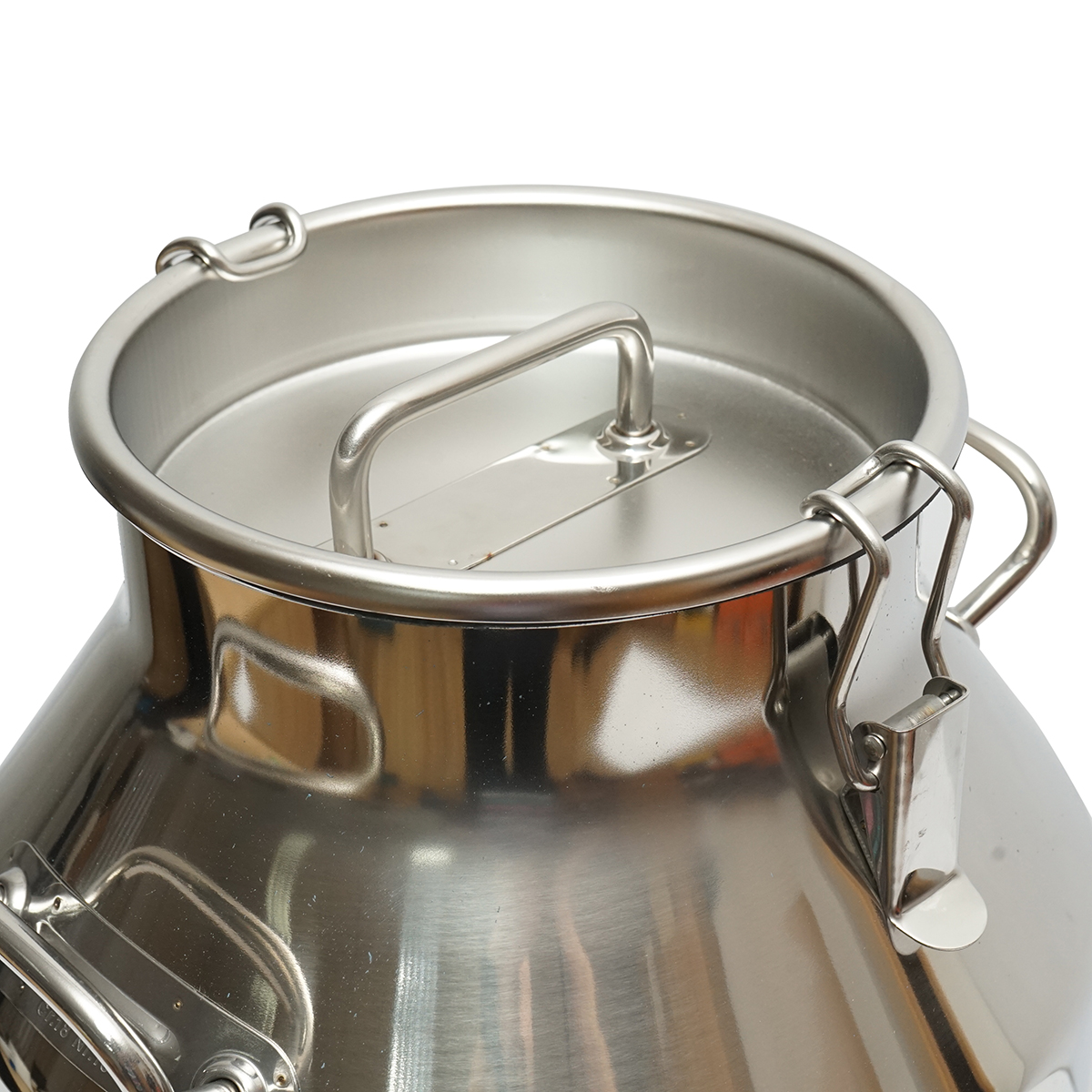 Bidon de inox pentru lapte cu capac 30L aparat de muls vaci Breckner Germany – imagine 4