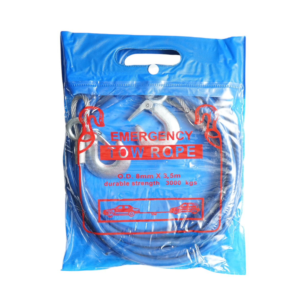 Cablu/sufa remorcare metalic fi 8mm, lungime 3.5m, sarcina maxima 3T – imagine 4