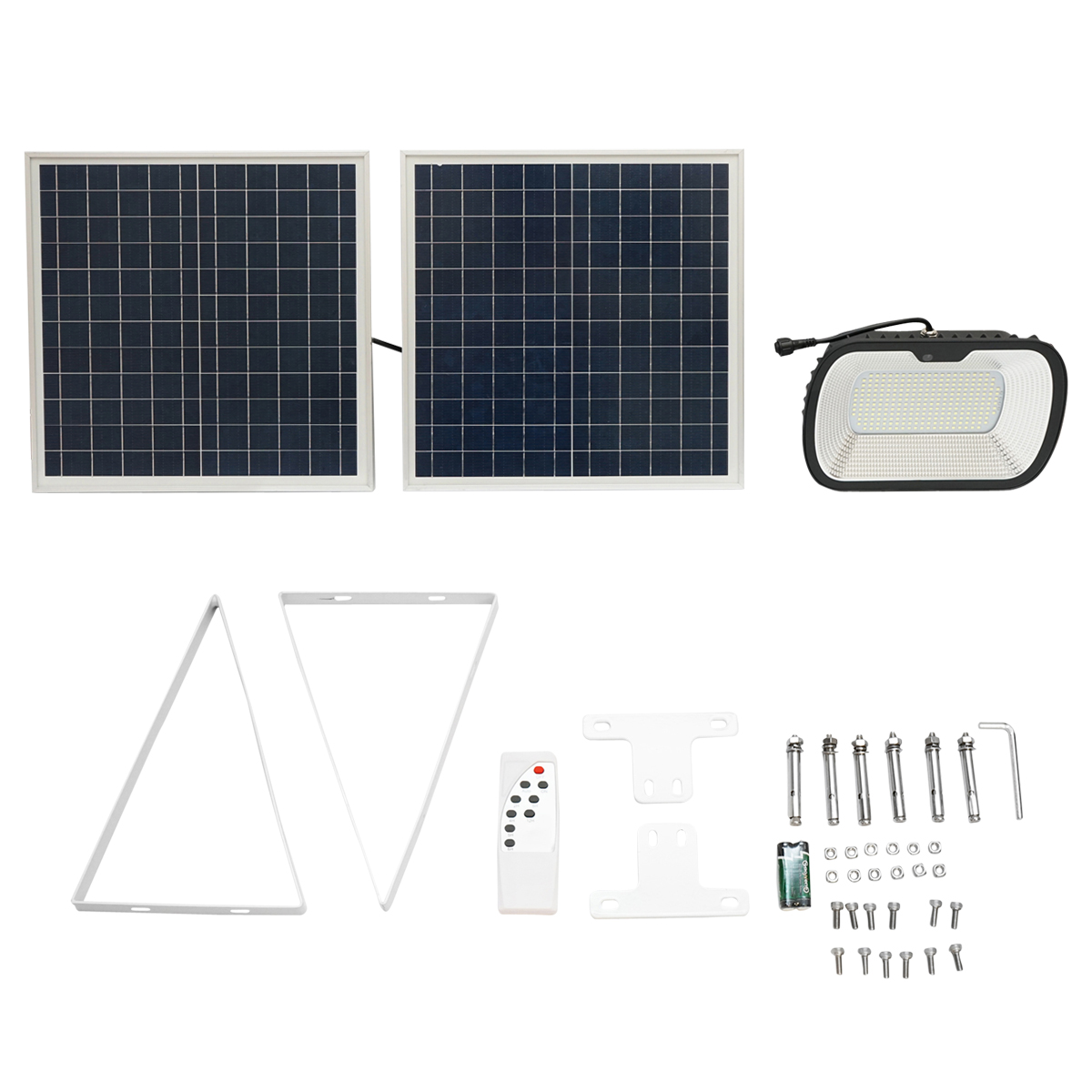 Lampa LED 240x0.5W cu panou solar 35W si baterie 7.4V/15Ah Breckner Germany