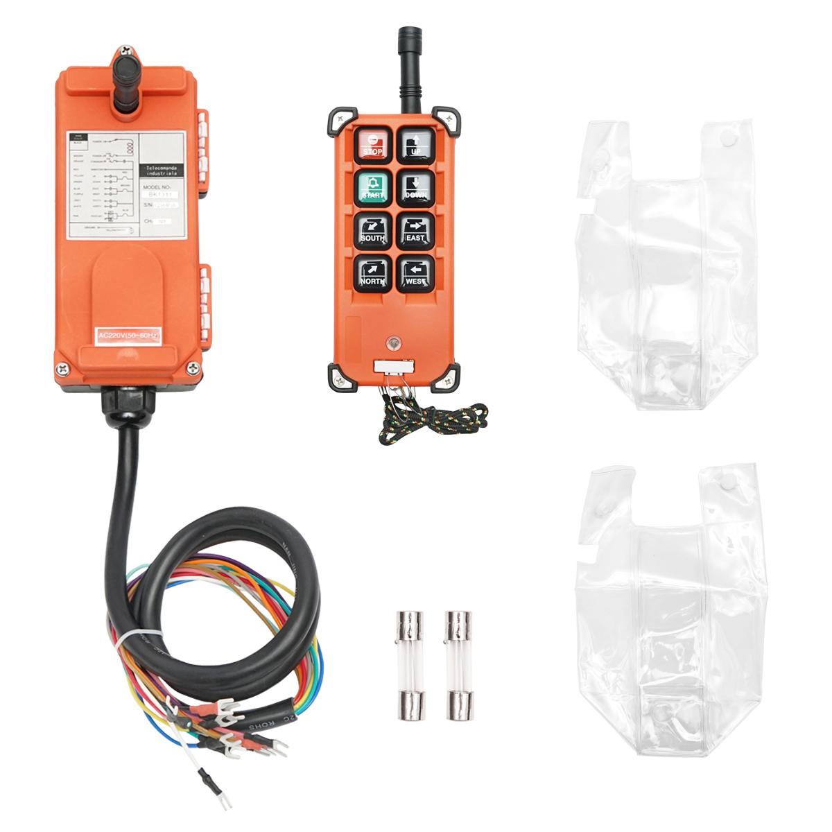Telecomanda industriala wireless cu 6 comenzi AC 220V si protectie la apa Breckner Germany