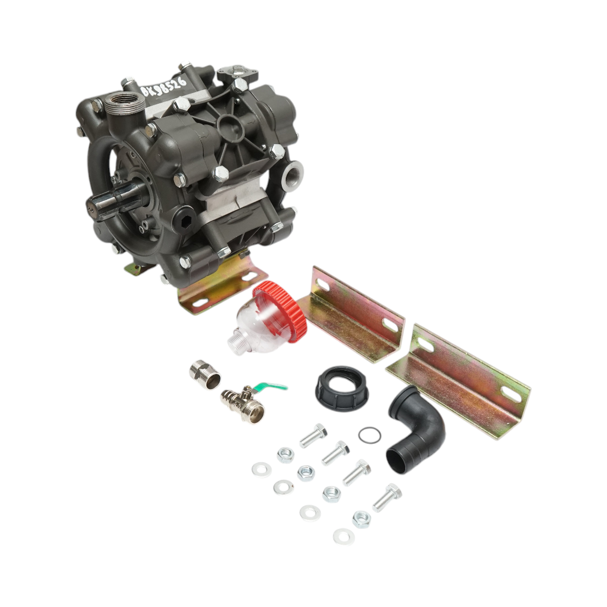 Pompa diafragmatica cu 4 membrane Z=6/8,4mm debit 120 L/min 25 bar pentru erbicidator (compatibila model polonez)