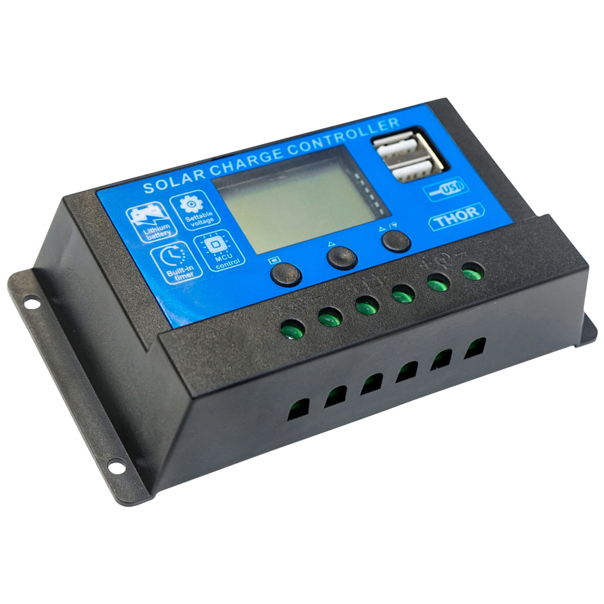 Regulator tensiune pentru panou solar 10A 12V/24V 2X port USB