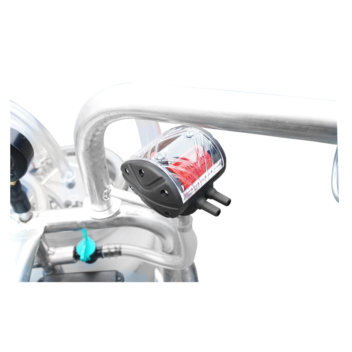 Aparat de muls vaci cu grup colector 160cc sasiu galvanizat bidon aluminiu 40L 2 posturi Breckner Germany – imagine 9