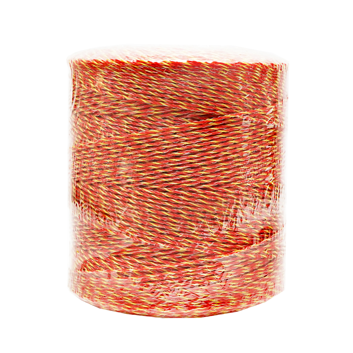 Rola fir galben-rosu fi 2mm insertie metalica 6x0.15mm SS, rezistenta 8 Ohm/m, 1000m gard electric Thor – imagine 4