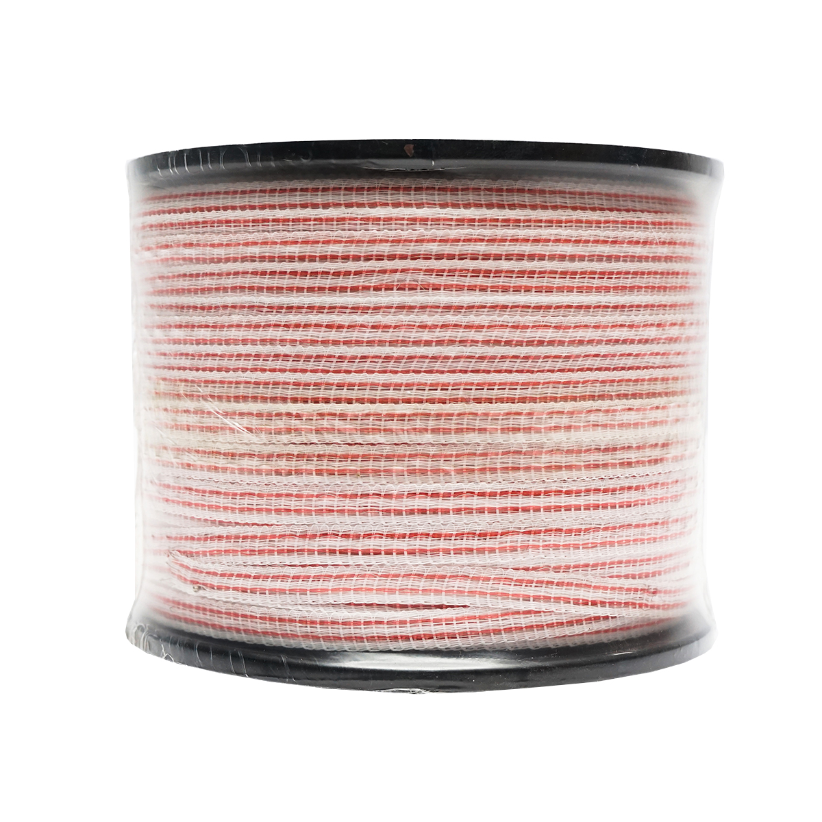 Rola banda rosu-alb 10mm insertie metalica 4x0.16mm SS, rezistenta 13 Ohm/m, 250m gard electric Mezofarm – imagine 4