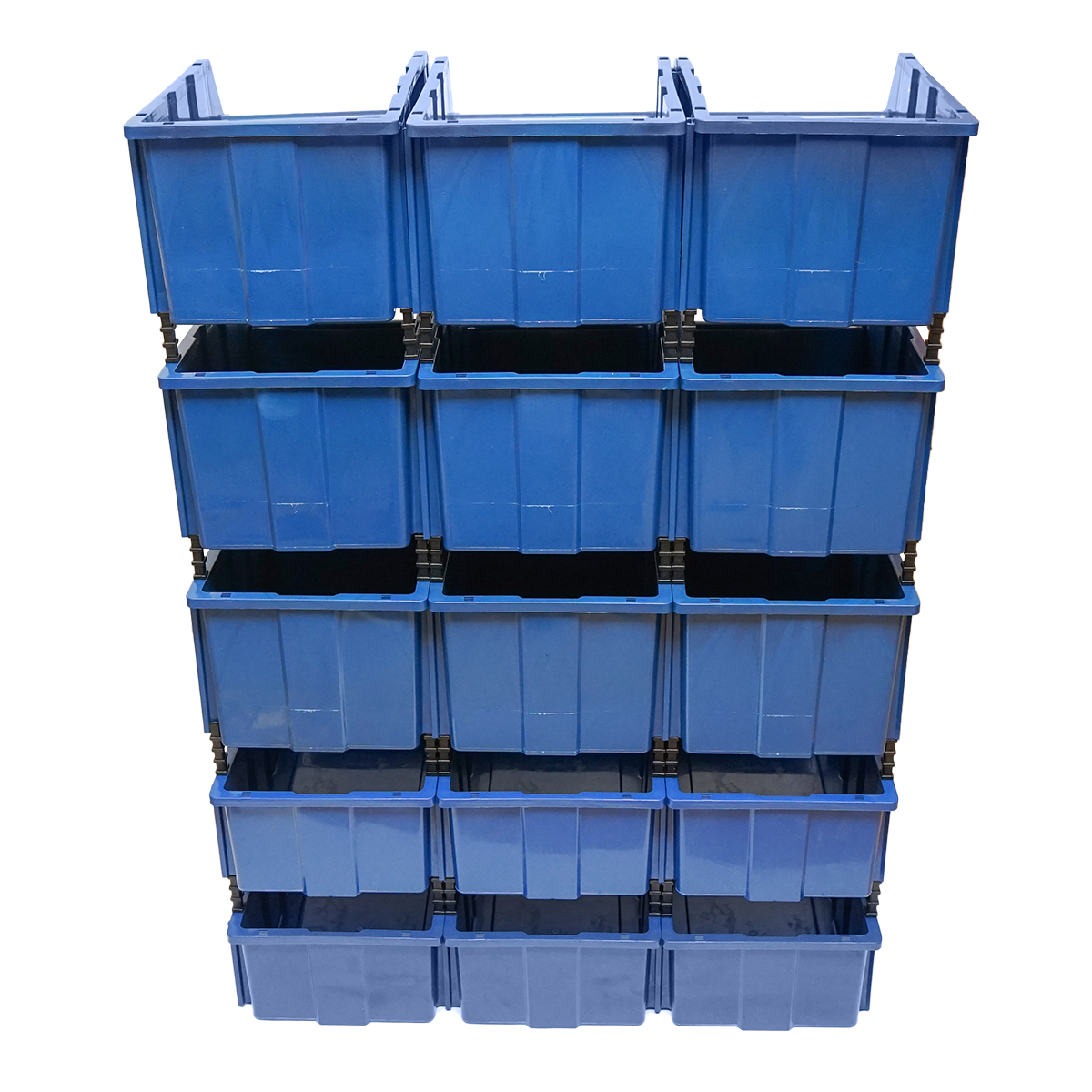 Stand cu 15 cutii pentru depozitare / organizare, cutie din plastic albastra, 765x400x1100mm – imagine 6