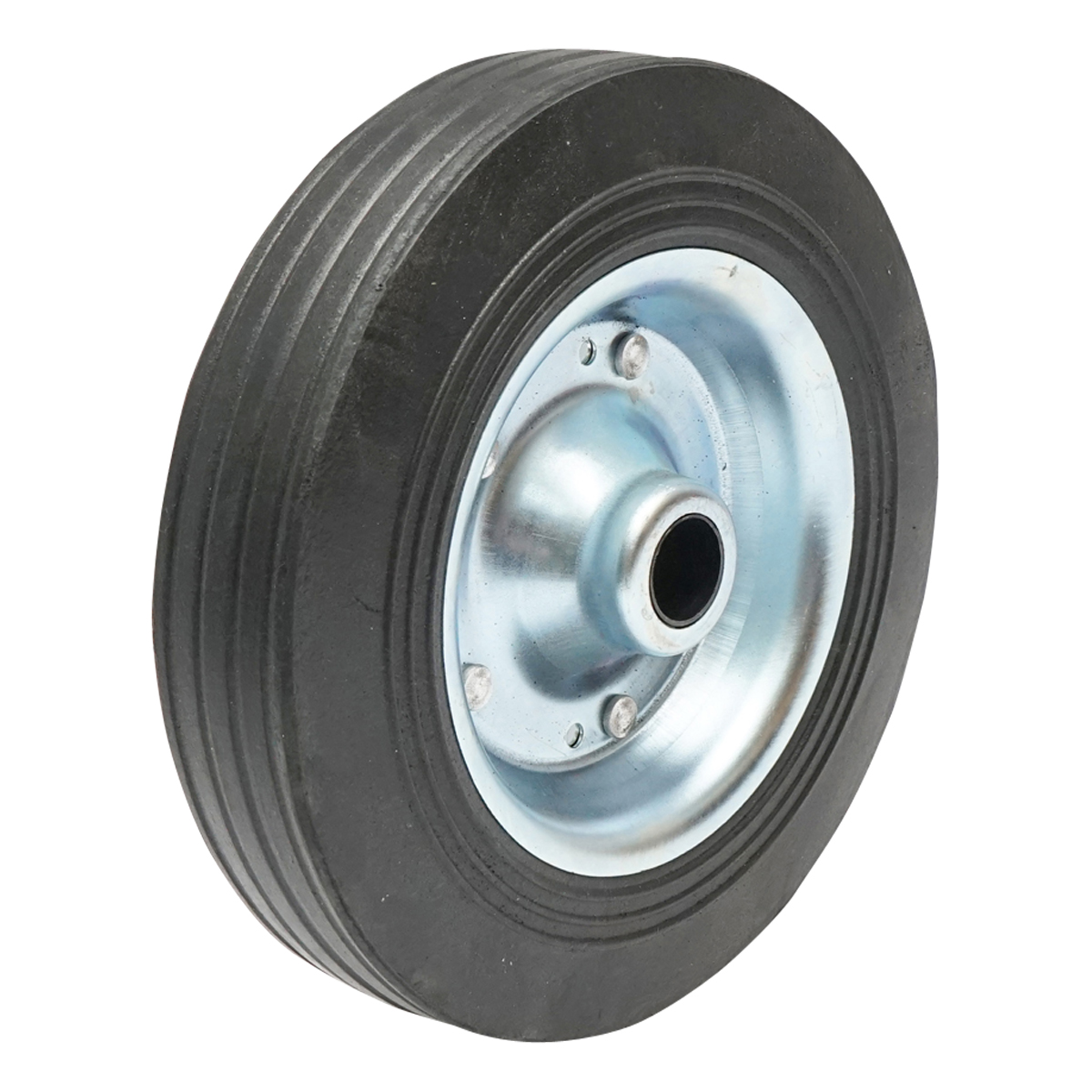 Roata de cauciuc 200X50mm cu janta metalica pentru roata de sprijin remorca prindere pe ax fi20mm