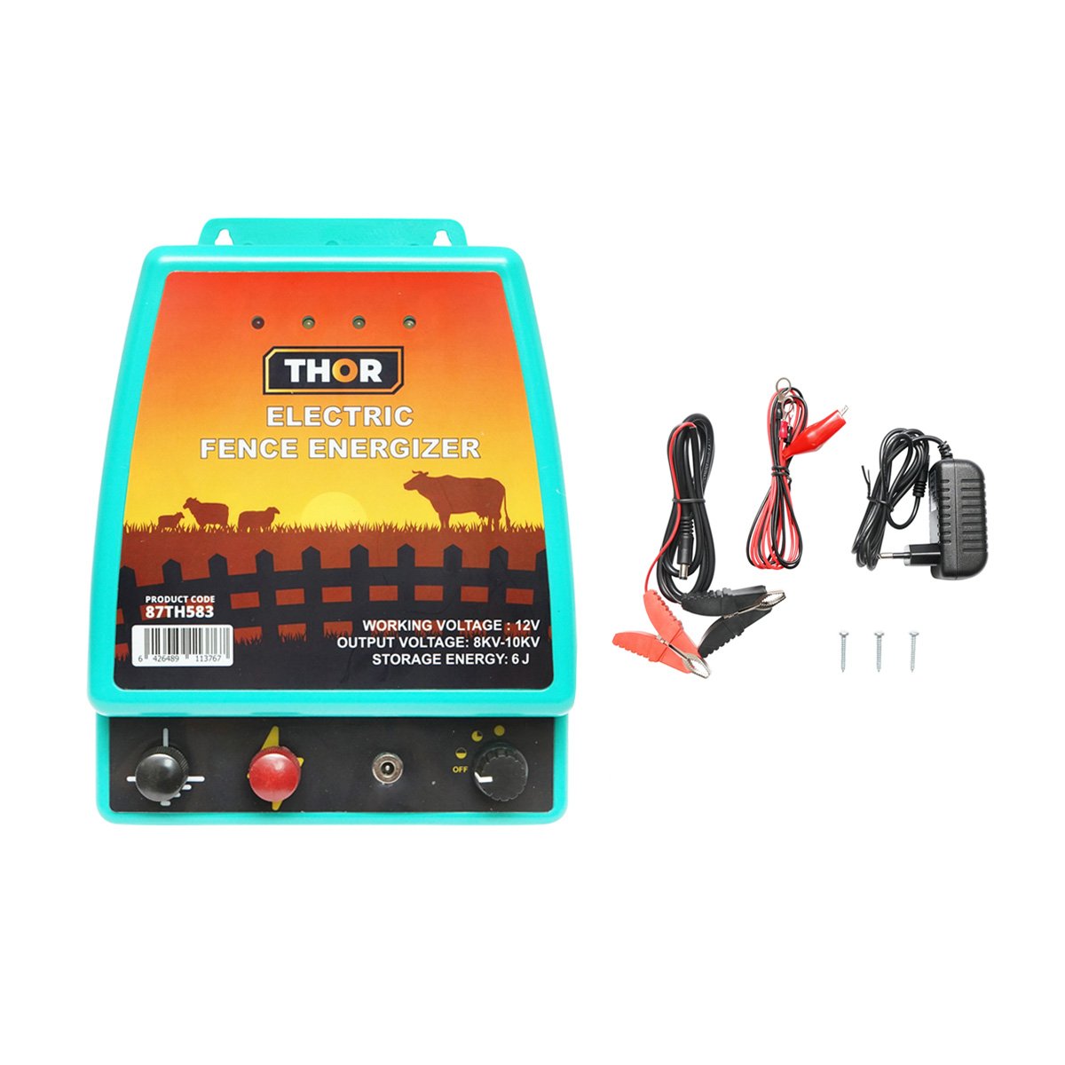 Aparat generator de impulsuri 6 Joule pentru gard electric 12V/220V Thor