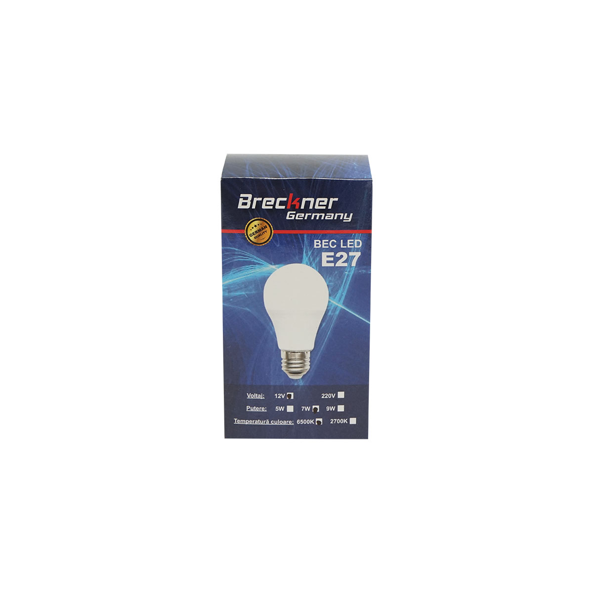 Bec LED 7W, 12V, E27 lumina rece 6500K Breckner Germany – imagine 4