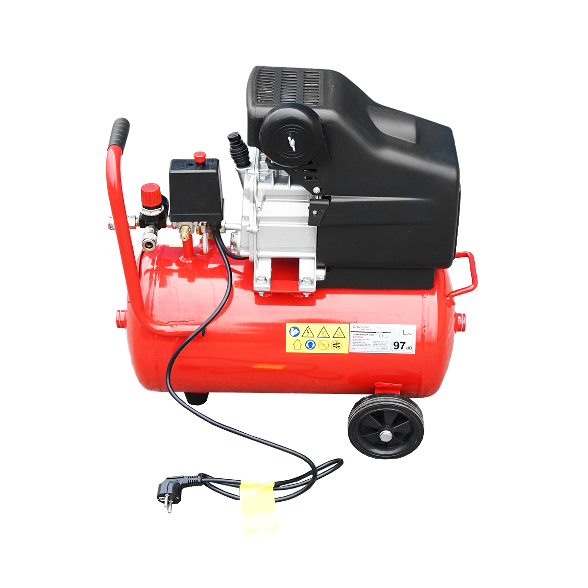 Compresor aer 24L putere 1.5kW/2CP presiune maxima 8 Bar, volum aer aspirat 184L Breckner Germany – imagine 3