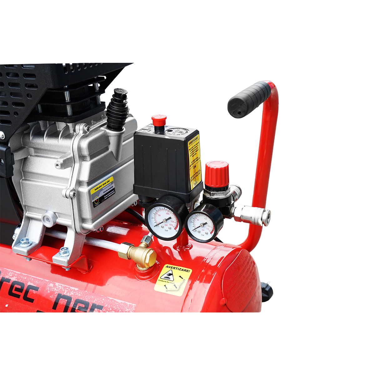 Compresor aer 24L putere 1.5kW/2CP presiune maxima 8 Bar, volum aer aspirat 184L Breckner Germany – imagine 7