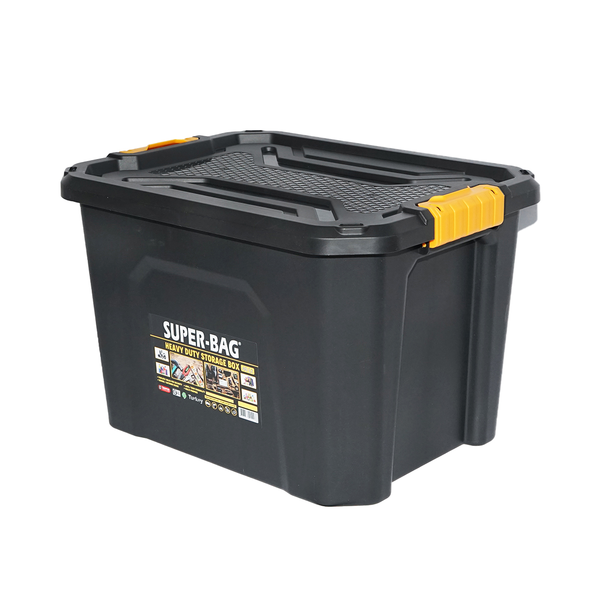 Cutie depozitare cu capac pentru sarcini grele 40L 490x380x320mm