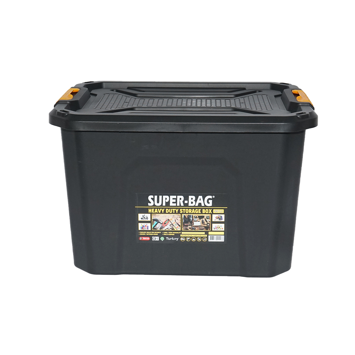 Cutie depozitare cu capac pentru sarcini grele 40L 490x380x320mm – imagine 3