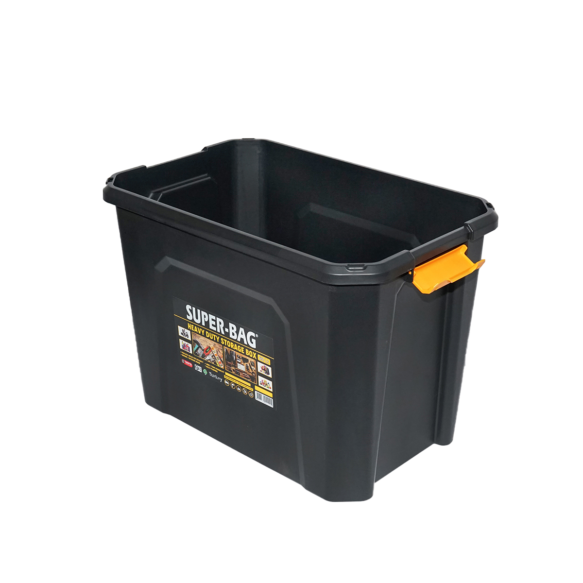 Cutie depozitare cu capac pentru sarcini grele 60L 580x380x405mm – imagine 5