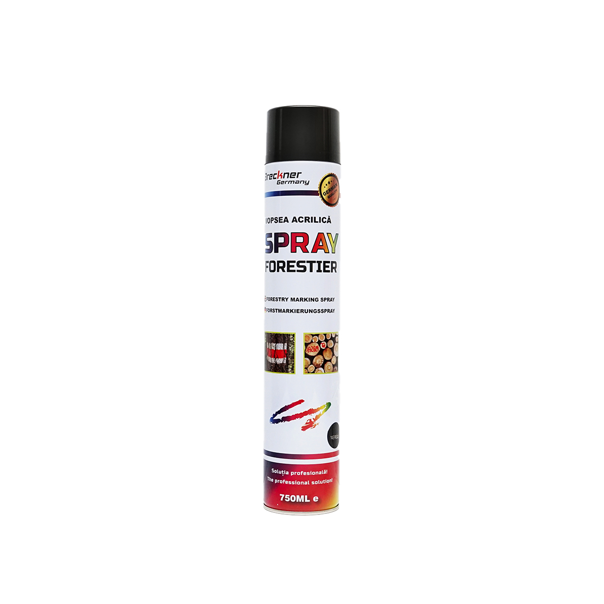Vopsea spray marcaj forestier negru 750ml Breckner Germany