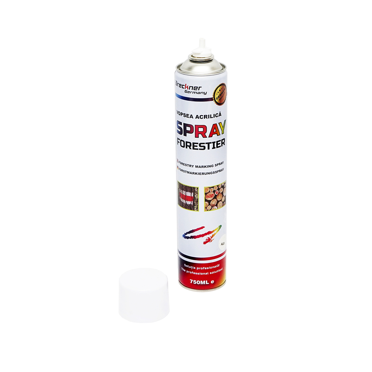 Vopsea spray marcaj forestier alb 750ml Breckner Germany – imagine 2