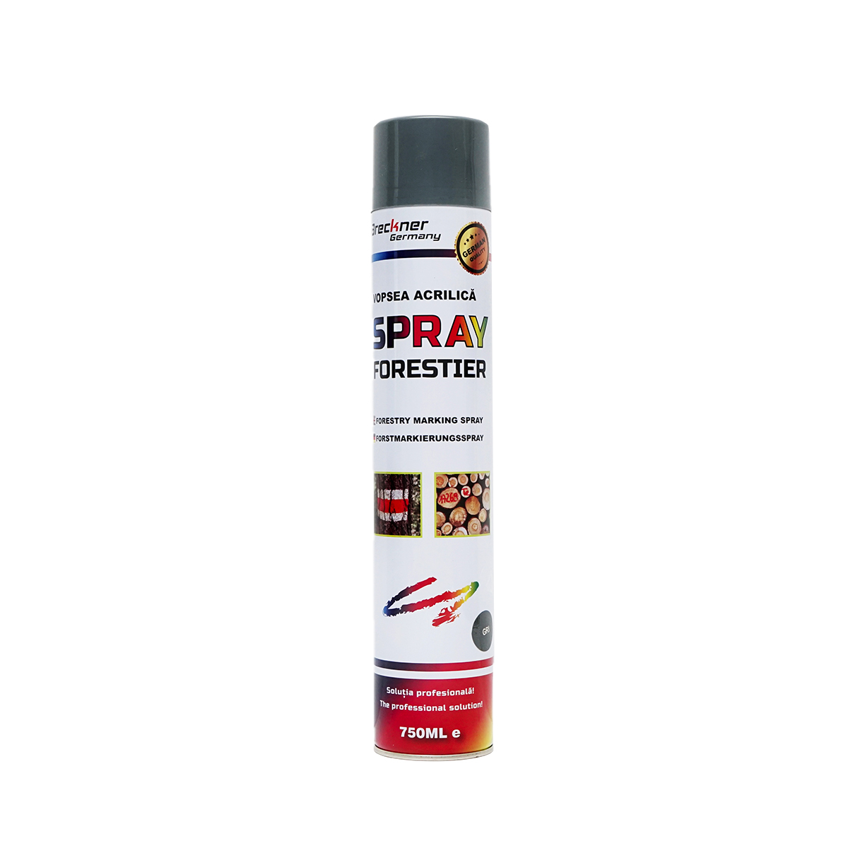 Vopsea spray marcaj forestier gri 750ml Breckner Germany