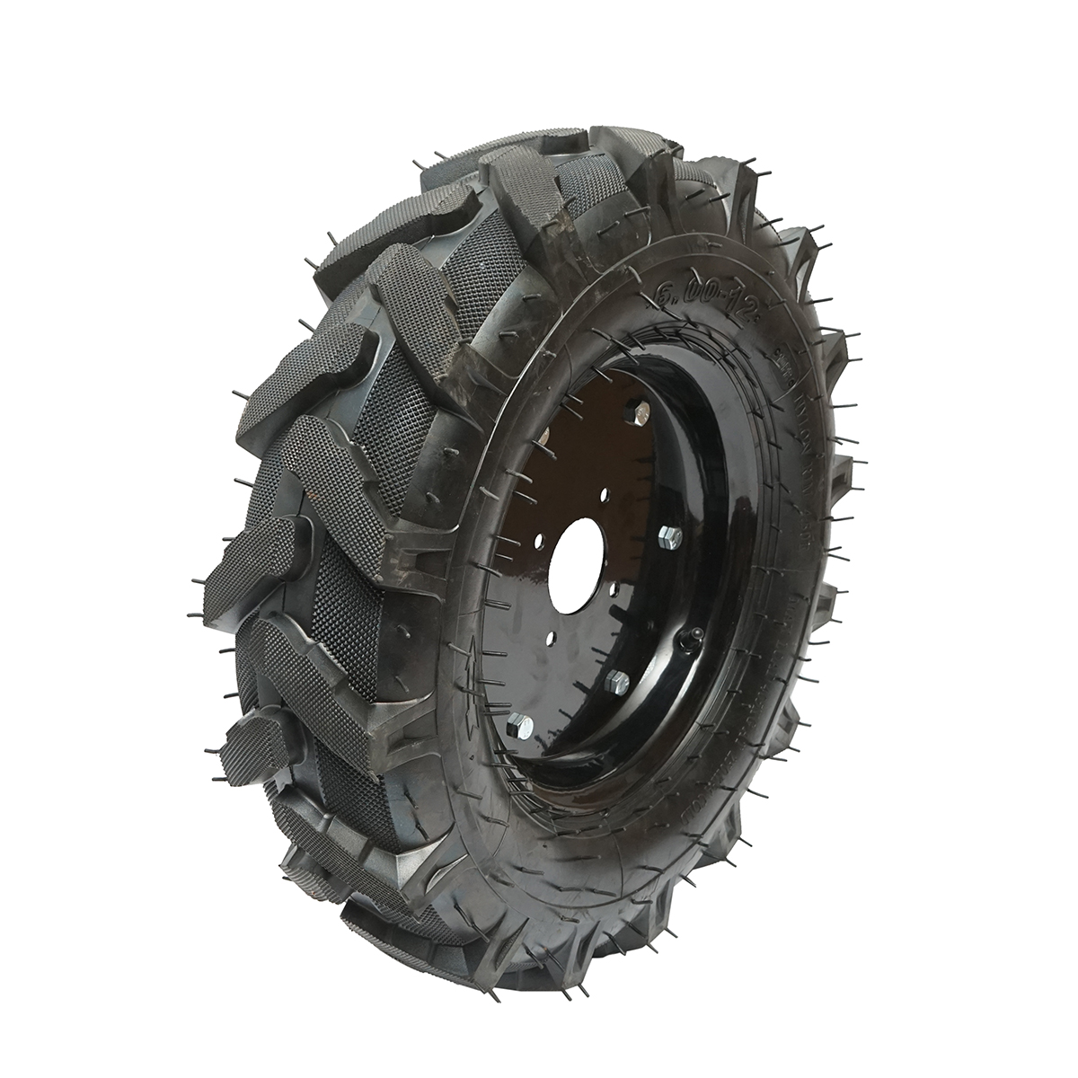 Anvelopa cu janta neagra 600/12 R1 8PR crampon