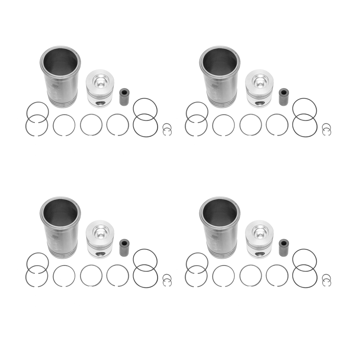 Set motor complet U-650 cu cilindrii, pistoane, segmenti, bolturi, sigurante bolt si inele – imagine 2