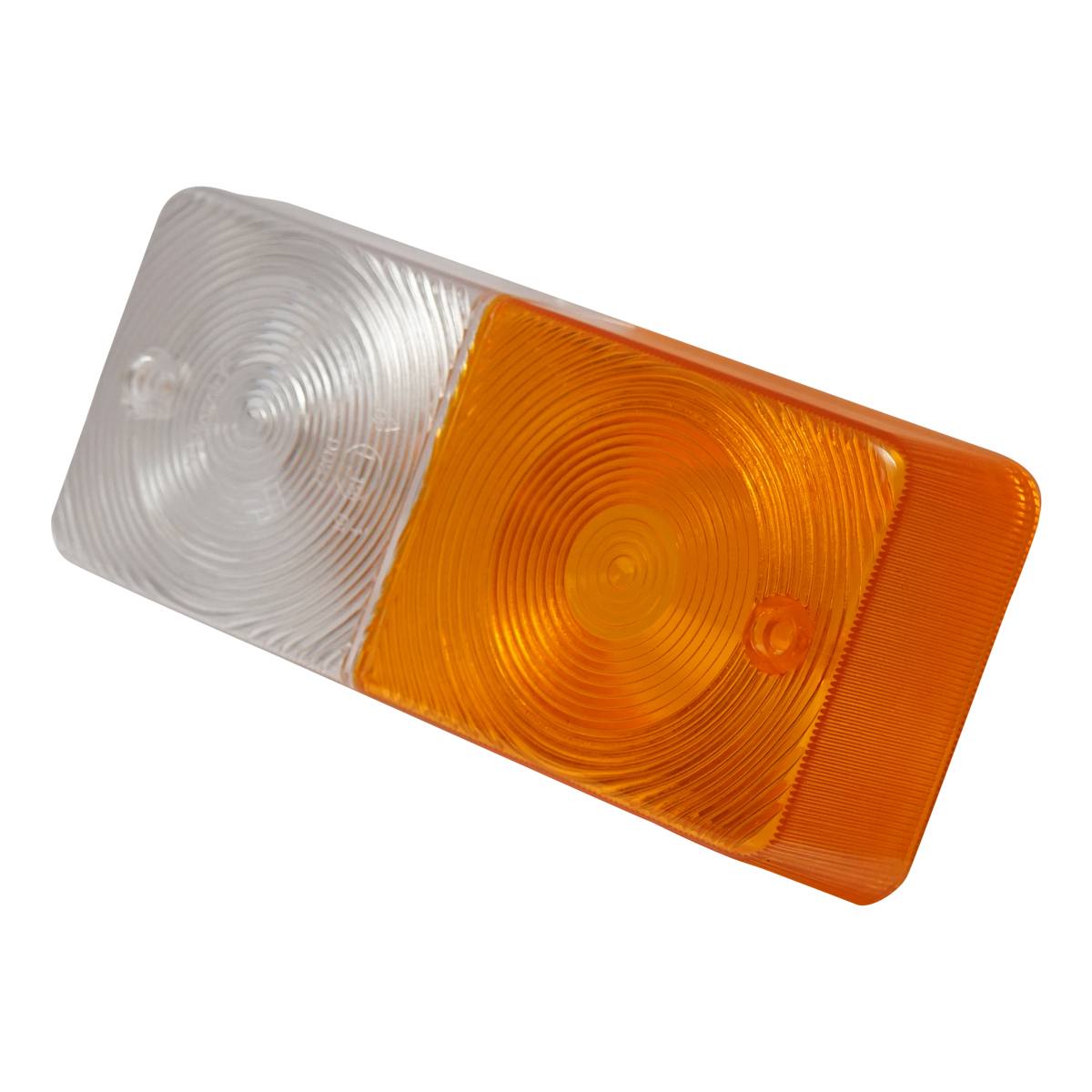 Dispersor/sticla lampa semnalizare fata alb-galben 180x80x43mm – imagine 3