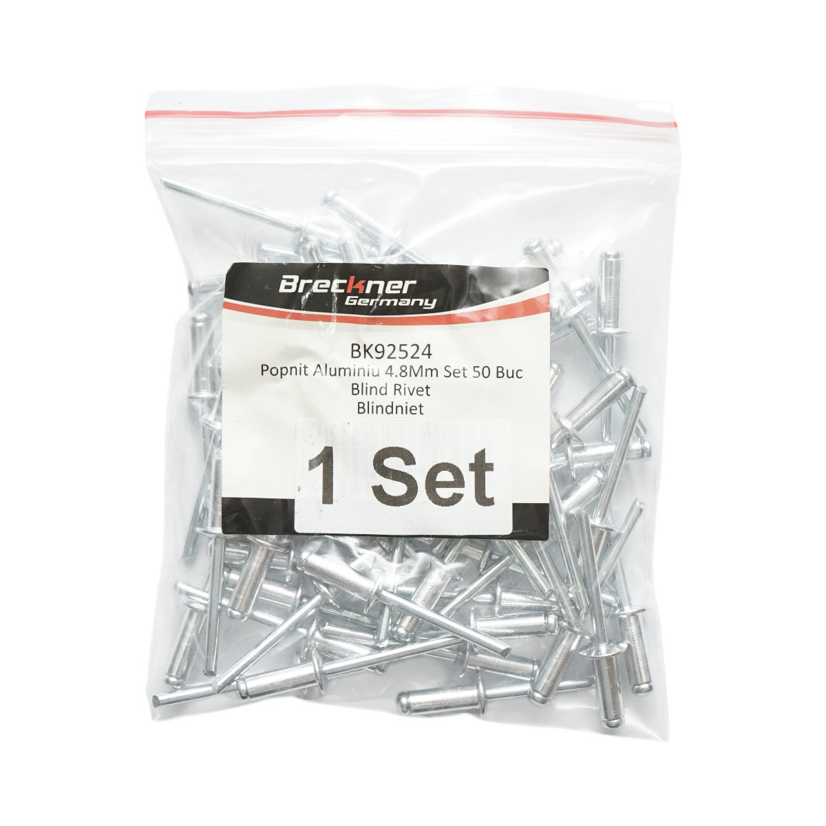 Popnit din aluminiu 4.8x12.7mm 50 buc/set Breckner Germany