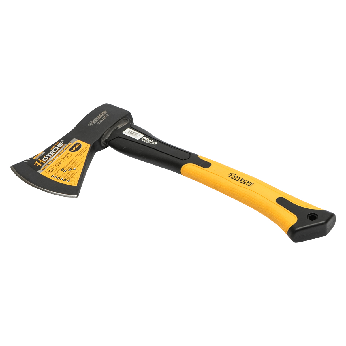 Topor profesional 1000g cu maner din fibra de sticla si lama din otel forjat tratat termic Hoteche – imagine 3