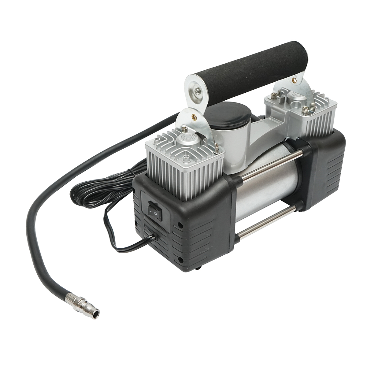 Compresor aer umflat roti 12V, 150PSI, 85l/min, 2 cilindrii, cablu 3m pentru priza bricheta auto – imagine 2