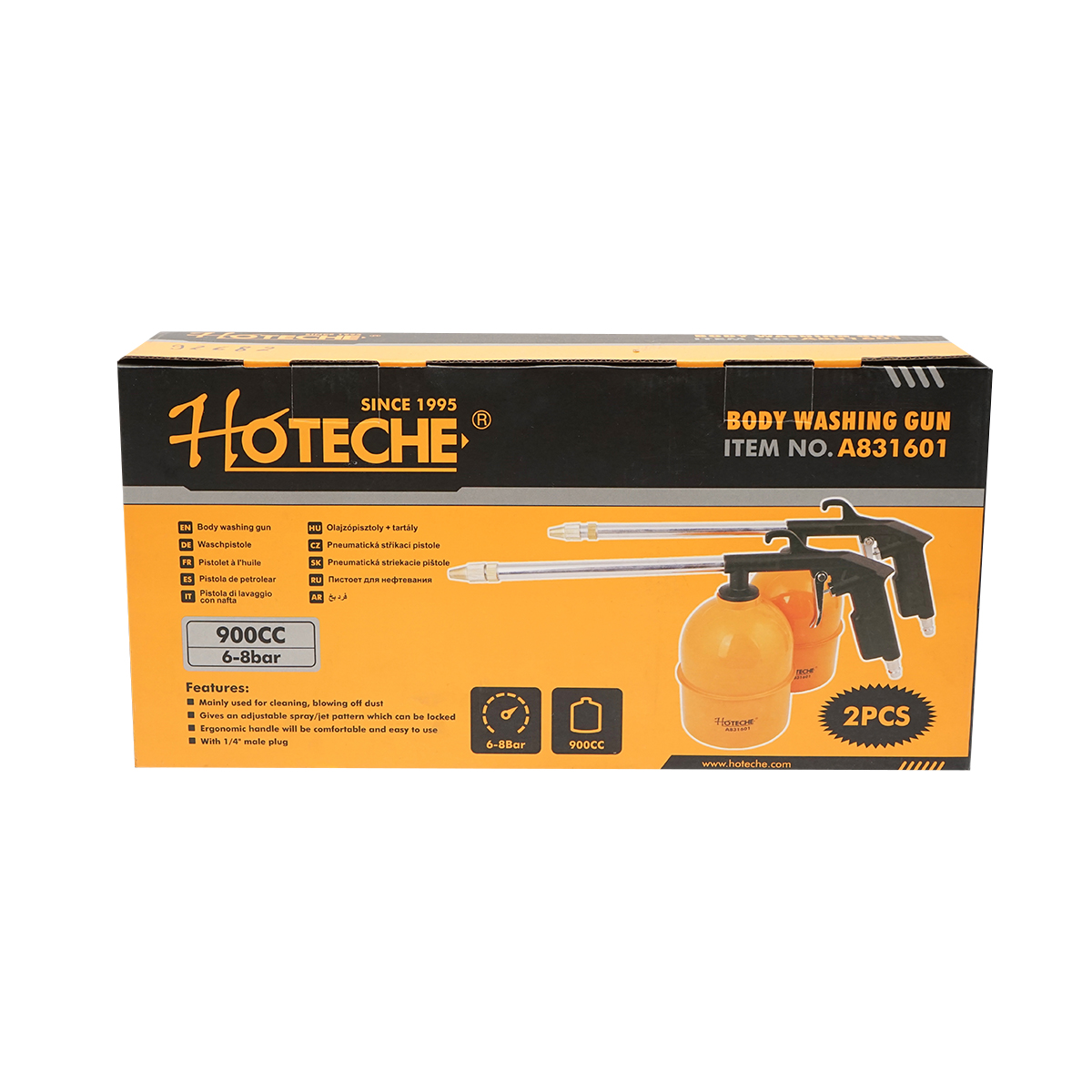 Pistol pentru antifonare cu capacitate 900cc, mufa tata 1/4, presiune de lucru 6-8 Bar Hoteche – imagine 4