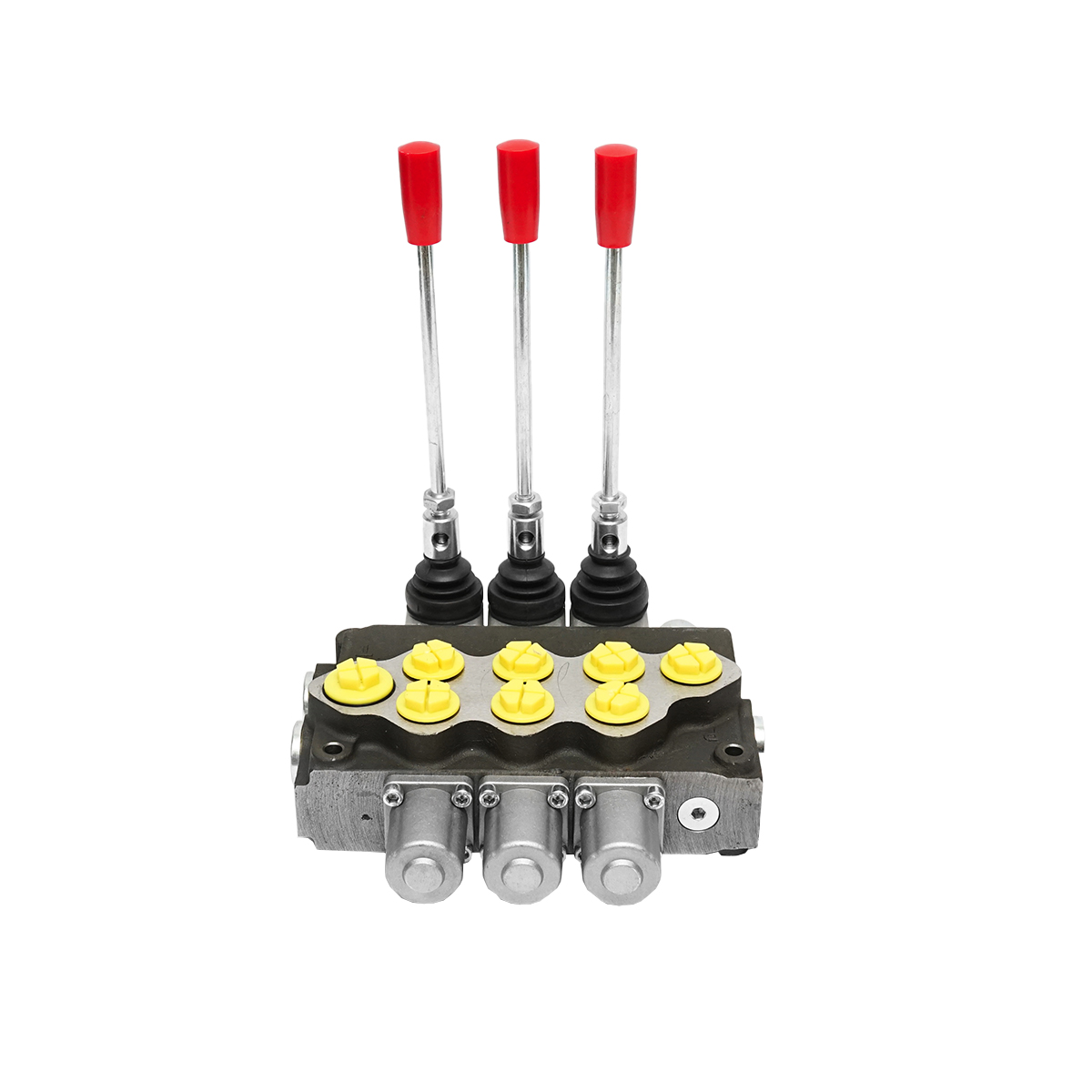 Distribuitor hidraulic cu 3 manete supapa de siguranta SD11 debit 80L/min levier si reductie -15 /+80 Breckner Germany – imagine 3