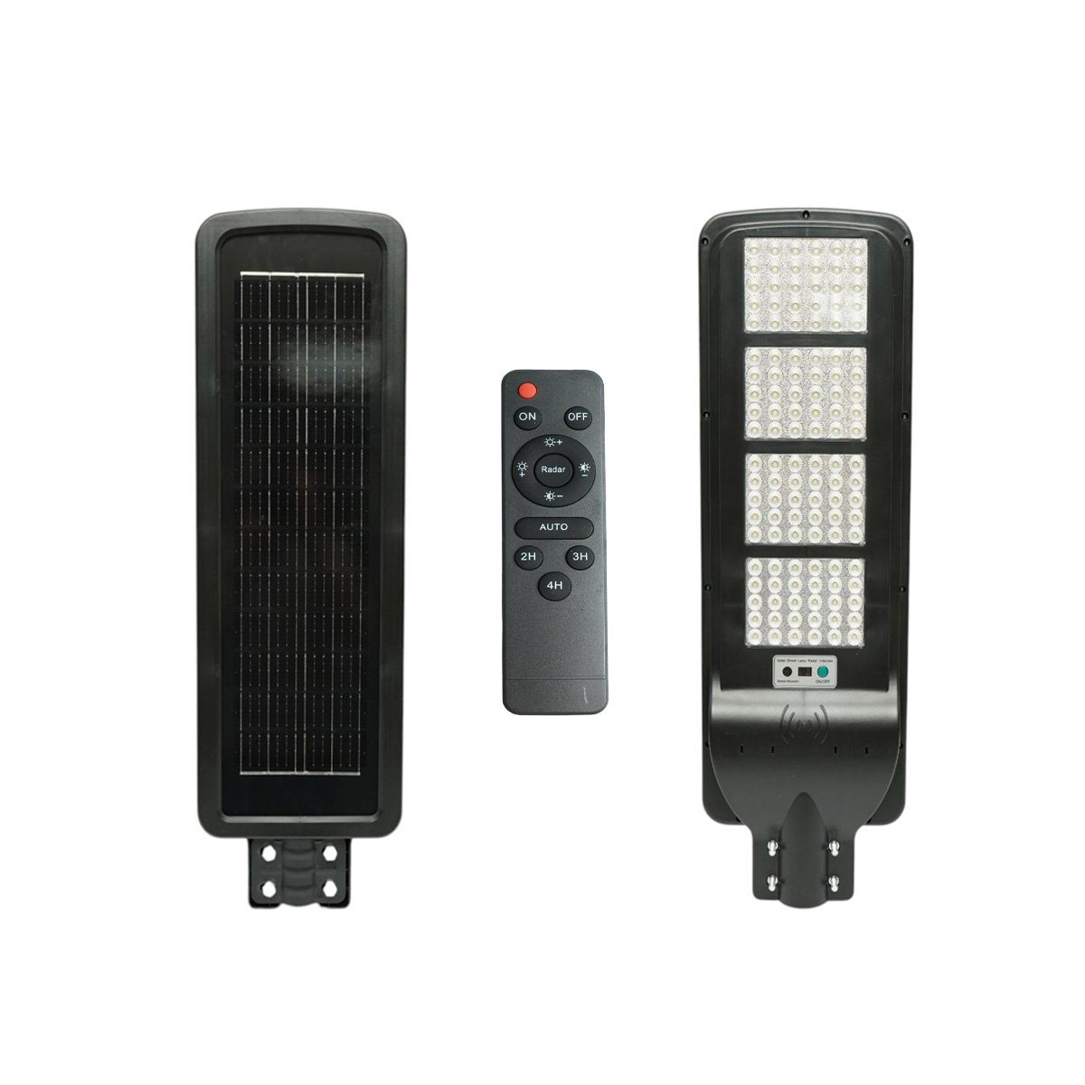 Lampa solara LED iluminat stradal 300W, 6500K cu panou solar, senzor de miscare si telecomanda IP65 Breckner Germany
